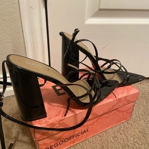 Patent Leather Block Heels